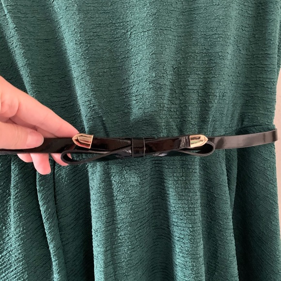 BCX Hunter Green Bow Detail Dress - Picture 3 of 5